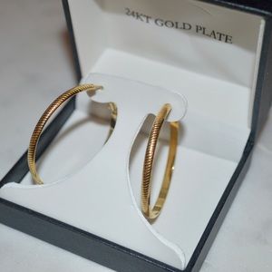 NIB Gold Plated Hoop Earrings (Discounted Shipping🚚)